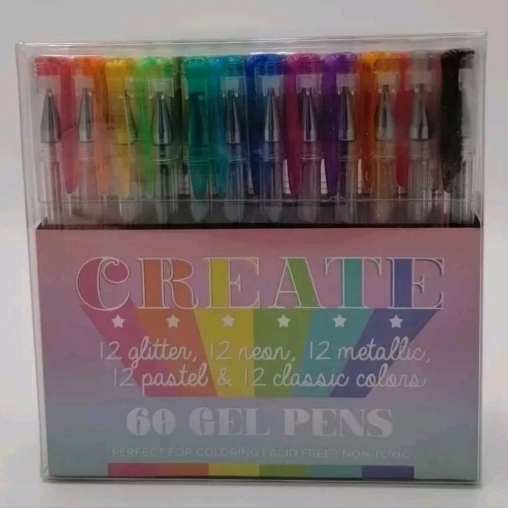 60 Gel Pens Set - Multicolor